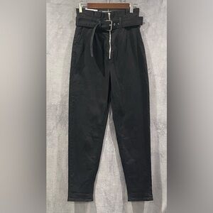 Joe's Jeans High Rise Paperbag jeans After Hours Black Women’s Size 26 NWT